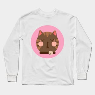 cute drawn kitty cat design 11 Long Sleeve T-Shirt